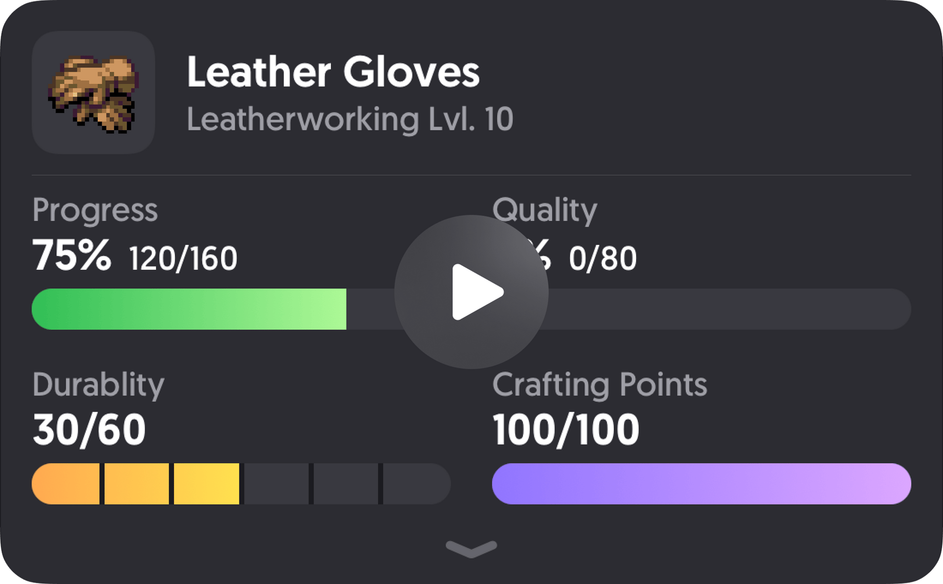 Crafting demonstration